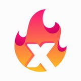 Abstract Fire Letter X Design Vector Template royalty free illustration Abstract Fire Letter X Design Vector Template royalty free illustration