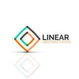 Abstract flower or star minimalistic linear icon, thin line geometric flat symbol for business icon design, abstract stock illustration Abstract flower or star minimalistic linear icon, thin line geometric flat symbol for business icon design, abstract stock illustration