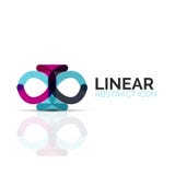 Abstract flower or star minimalistic linear icon, thin line geometric flat symbol for business icon design, abstract vector illustration Abstract flower or star minimalistic linear icon, thin line geometric flat symbol for business icon design, abstract vector illustration