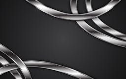 Abstract frame stripe tribal metallic texture design on black background stock illustration Abstract frame stripe tribal metallic texture design on black background stock illustration