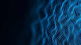 Abstract futuristic background. Wave with connecting dots and lines on dark background. Wave of particles. 3d rendering stock image Abstract futuristic background. Wave with connecting dots and lines on dark background. Wave of particles. 3d rendering stock image