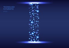 Abstract futuristic technology tunnel with particels elements sparks on drak blue background royalty free illustration Abstract futuristic technology tunnel with particels elements sparks on drak blue background royalty free illustration