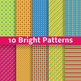 Abstract Geometric Bright Seamless Patterns Stock Photos Abstract Geometric Bright Seamless Patterns Stock Photos