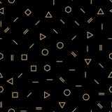 Abstract geometric gold and black memphis fashion design pattern stock illustration Abstract geometric gold and black memphis fashion design pattern stock illustration