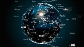 Abstract globe with plexus. Earth is shrouded in digital technologies royalty free illustration Abstract globe with plexus. Earth is shrouded in digital technologies royalty free illustration