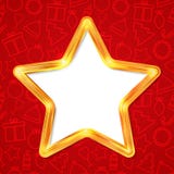 Abstract glow golden star frame. Christmas. Template Stock Images Abstract glow golden star frame. Christmas. Template Stock Images