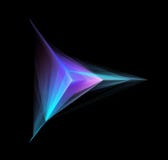 Abstract Glowing Geometric Shape On Black vector illustration Abstract Glowing Geometric Shape On Black vector illustration