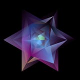 Abstract Glowing Multicolor Hexagram Isolated On Black royalty free illustration Abstract Glowing Multicolor Hexagram Isolated On Black royalty free illustration