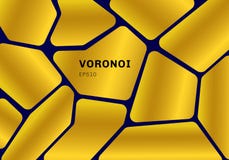 Abstract gold voronoi diagram on dark blue background. Geometric Mosaic backdrop and wallpaper royalty free illustration Abstract gold voronoi diagram on dark blue background. Geometric Mosaic backdrop and wallpaper royalty free illustration