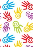 Abstract hands. Vector seamless background royalty free illustration Abstract hands. Vector seamless background royalty free illustration