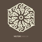 Abstract hexagon embleem royalty-vrije illustratie Abstract hexagon embleem royalty-vrije illustratie