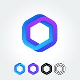 Abstract Hexagon Shape Vector Logo Template royalty free illustration Abstract Hexagon Shape Vector Logo Template royalty free illustration