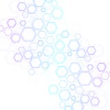 Abstract hexagonal background. Hexagonal molecular structures. Futuristic technology background in science style vector illustration Abstract hexagonal background. Hexagonal molecular structures. Futuristic technology background in science style vector illustration