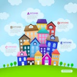 Abstract house infographics design. Modern house vector abstract infographic elements design vector illustration Abstract house infographics design. Modern house vector abstract infographic elements design vector illustration