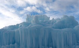 Abstract Ice Sculptures Against A Cloudy Sky stock images Abstract Ice Sculptures Against A Cloudy Sky stock images