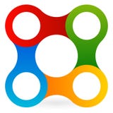 Abstract interlocking chain-like symbol. interlacing geometric stock illustration Abstract interlocking chain-like symbol. interlacing geometric stock illustration