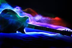 Abstract Guitar Light Painting
