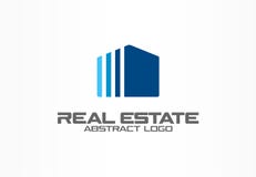 Abstract logo for business company. Corporate identity design element. Real estate service, construction, agent logotype Stock Image Abstract logo for business company. Corporate identity design element. Real estate service, construction, agent logotype Stock Image