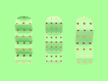 Three abstract wave curve shape 3d rendering green background stock illustration Three abstract wave curve shape 3d rendering green background stock illustration
