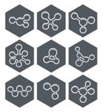 Abstract molecule icons design. vector. Abstract molecule icons design. hexagon science logo isolated on white background. vector vector illustration Abstract molecule icons design. vector. Abstract molecule icons design. hexagon science logo isolated on white background. vector vector illustration