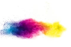 Abstract multi color powder explosion on white background. stock photos Abstract multi color powder explosion on white background. stock photos