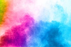 Abstract multi color powder explosion on white background. royalty free stock photography Abstract multi color powder explosion on white background. royalty free stock photography