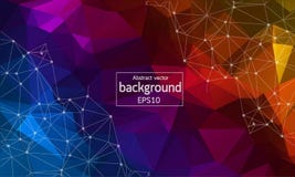 Abstract multicolor Geometric Polygonal background molecule and communication. Connected lines with dots. Concept of the science, stock illustration Abstract multicolor Geometric Polygonal background molecule and communication. Connected lines with dots. Concept of the science, stock illustration
