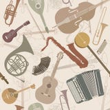 Abstract Music Background. Seamless texture musical instruments royalty free illustration Abstract Music Background. Seamless texture musical instruments royalty free illustration