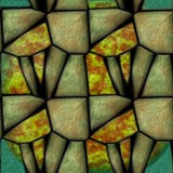 Abstract naadloos patroon van 3d scherpe groene gelaagde stenen vector illustratie Abstract naadloos patroon van 3d scherpe groene gelaagde stenen vector illustratie