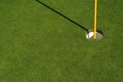 Abstract Of Golf Green & Pin Royalty Free Stock Images