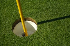 Abstract Of Golf Green & Pin Stock Images