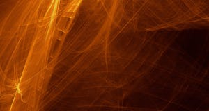 Abstract Orange, Yellow, Gold Light Glows, Beams, Shapes On Dark Background Stock Photography