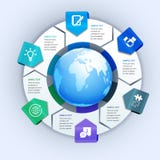 Abstract paper business infographics elements royalty free illustration Abstract paper business infographics elements royalty free illustration