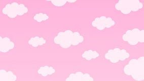 Abstract Pastel Kawaii funny white clouds. Seamless pattern on blue background vector illustration Abstract Pastel Kawaii funny white clouds. Seamless pattern on blue background vector illustration