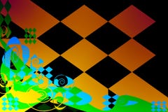 Abstract pattern of multicolored elements on a dark background. stock illustration Abstract pattern of multicolored elements on a dark background. stock illustration