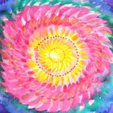 Abstract pink lotus chakra sign symbol, watercolor painting hand drawn. Icon, illustration design Stock Illustration Abstract pink lotus chakra sign symbol, watercolor painting hand drawn. Icon, illustration design Stock Illustration