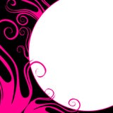 Abstract Pink Swirls Black Circle