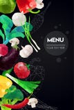 Abstract polygonal Menu template. Geometric triangle design. Colorful vector vegetables illustration stock illustration Abstract polygonal Menu template. Geometric triangle design. Colorful vector vegetables illustration stock illustration