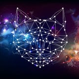 Abstract polygonal tirangle animal cat on open space background. Royalty Free Stock Image Abstract polygonal tirangle animal cat on open space background. Royalty Free Stock Image