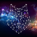 Abstract polygonal tirangle animal wolf on open space background. Royalty Free Stock Image Abstract polygonal tirangle animal wolf on open space background. Royalty Free Stock Image