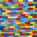 Abstract rainbow colourful brick wall in a background Royalty Free Stock Photo Abstract rainbow colourful brick wall in a background Royalty Free Stock Photo