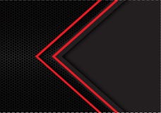 Abstract red arrow light direction hexagon mesh with dark gray blank space design modern futuristic background vector stock illustration Abstract red arrow light direction hexagon mesh with dark gray blank space design modern futuristic background vector stock illustration