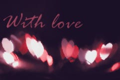 Abstract red heart bokeh vision bright fantasy on black background design in red frame with red heart, illuminated light effect. Royalty Free Stock Photos Abstract red heart bokeh vision bright fantasy on black background design in red frame with red heart, illuminated light effect. Royalty Free Stock Photos