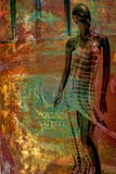 Abstract RETRO Manikan Double Exposure Meta Rust Fire royalty free illustration Abstract RETRO Manikan Double Exposure Meta Rust Fire royalty free illustration