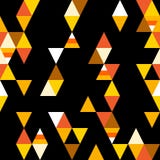 Abstract seamless pattern with colorful triangles and stylized candy corn on black background. Vector Royalty Free Stock Images Abstract seamless pattern with colorful triangles and stylized candy corn on black background. Vector Royalty Free Stock Images