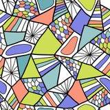 Abstract seamless vector pattern. Colorful doodle geometric background. Fashion texture for fabric or wrapping design Royalty Free Stock Photography