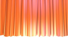 Abstract simple pink orange low poly 3D curtains as complexity background. Soft geometric low poly motion background of