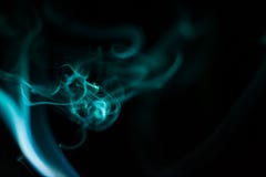 Abstract Smoke Isolated On Black Stock Image