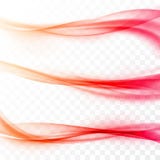 Abstract smooth red swoosh web wave set