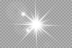Glow isolated white transparent light effect set, lens flare, explosion, glitter, line, sun flash, spark and stars. stock illustration Glow isolated white transparent light effect set, lens flare, explosion, glitter, line, sun flash, spark and stars. stock illustration
